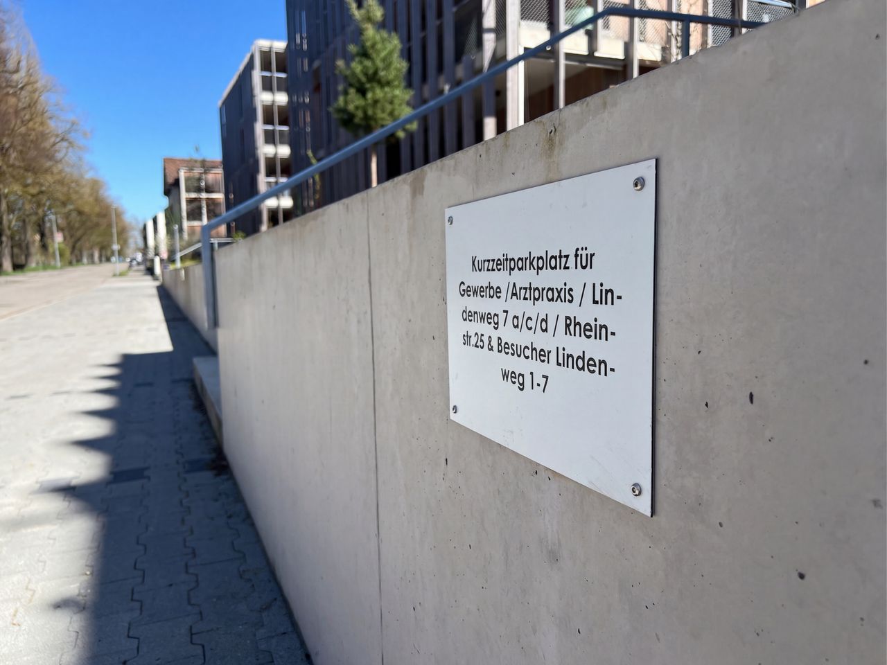 Beschilderung der Besucherparkplätze